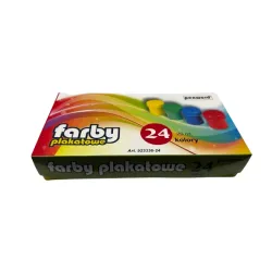 Farby plakatowe 24 kolorów, 20ml Farby plakatowe 24 kolorów, 20ml